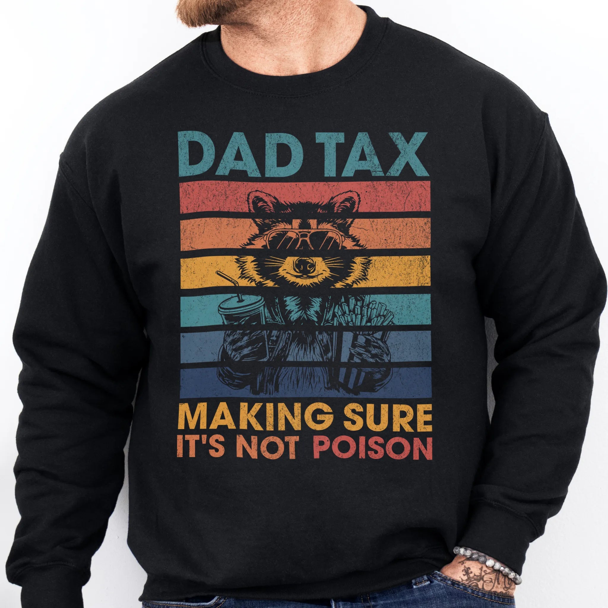 Dad Tax Retro Front Graphic Sweatshirt – Funny Snack Testing Pullover | Oakley June