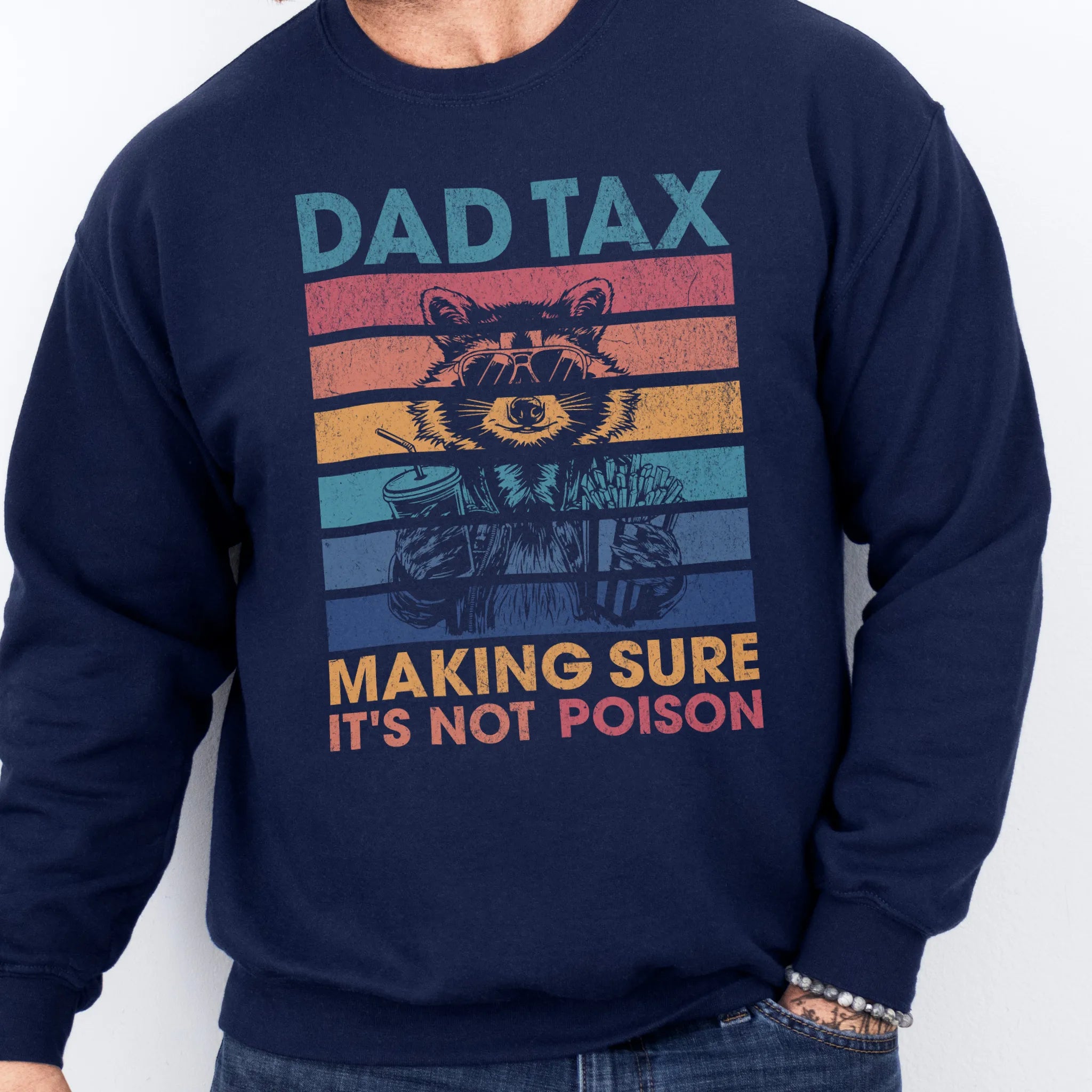 Dad Tax Retro Front Graphic Sweatshirt – Funny Snack Testing Pullover | Oakley June